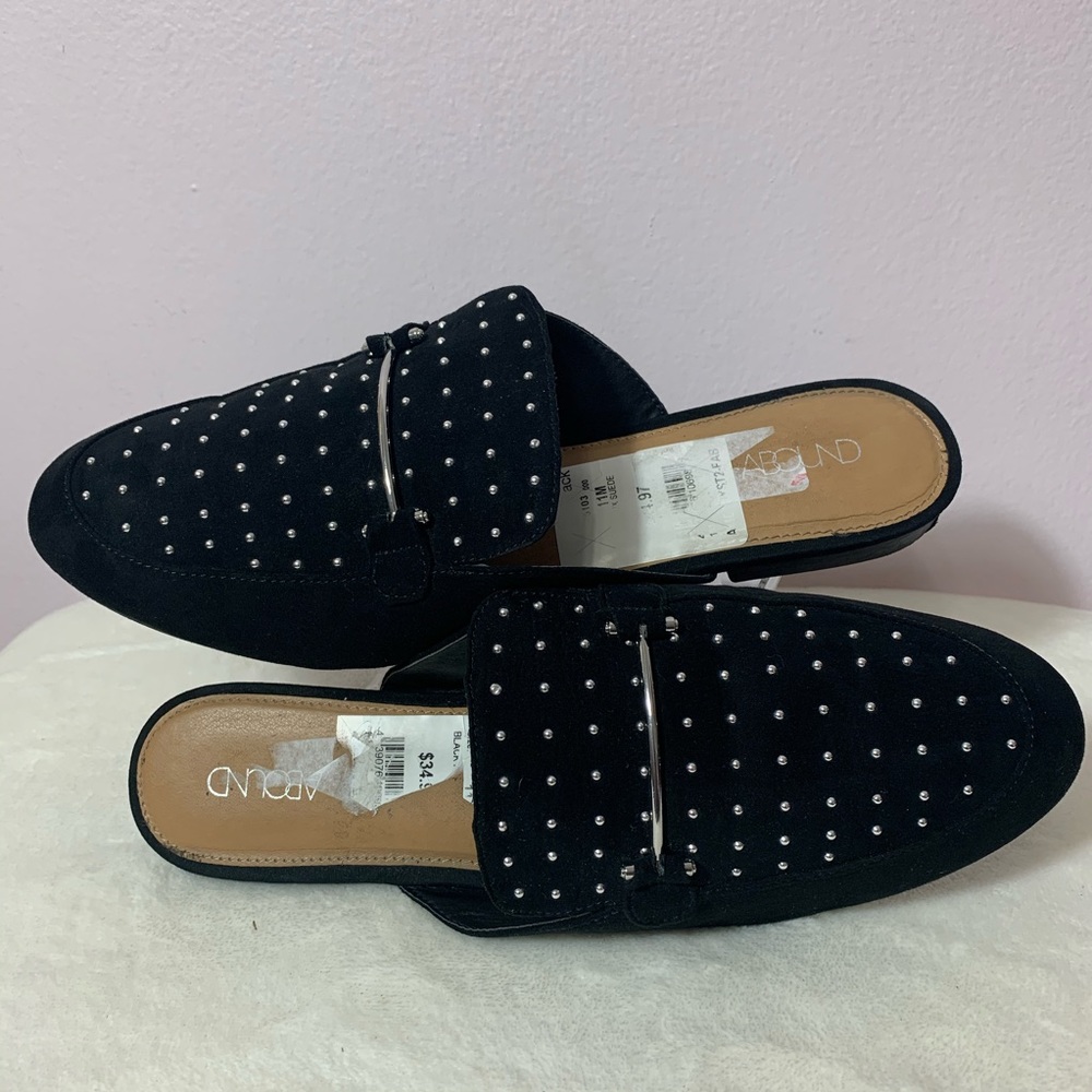 Abound black suede mules Size 11M
